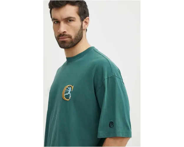 Champion tricou din bumbac barbati, culoarea verde, cu imprimeu, 219999