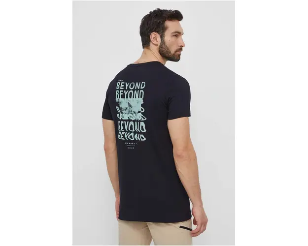 Mammut tricou Massone barbati, culoarea albastru marin, cu imprimeu