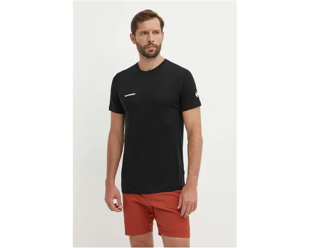 Mammut tricou sport Tree Wool culoarea negru, neted