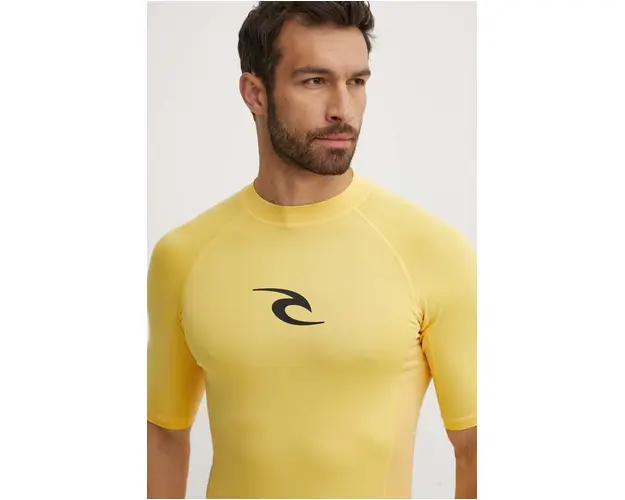 Rip Curl tricou de inot culoarea galben