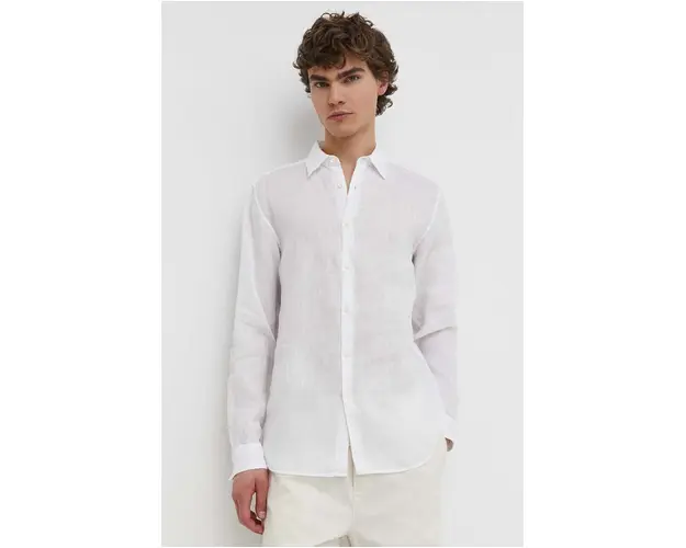 Theory camasa de in culoarea alb, cu guler clasic, regular