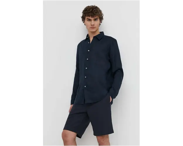 Theory camasa de in culoarea albastru marin, cu guler clasic, regular