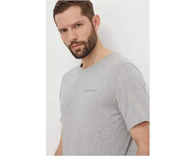 Peak Performance tricou din bumbac barbati, culoarea gri, neted