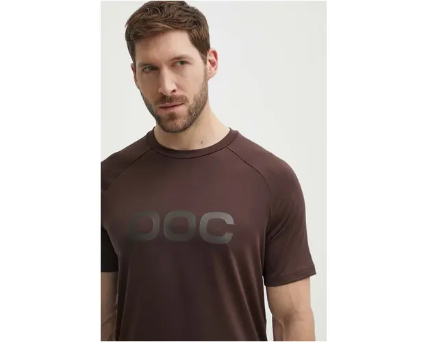POC tricou de ciclism Reform Enduro culoarea maro, cu imprimeu