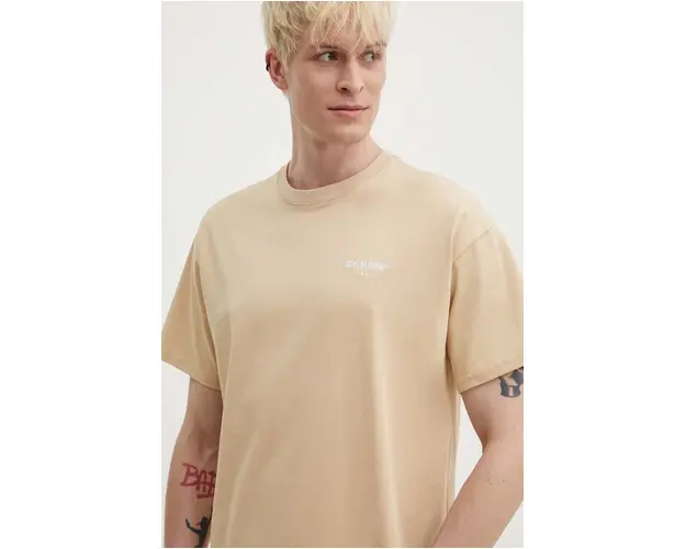 Sixth June tricou din bumbac barbati, culoarea bej, neted