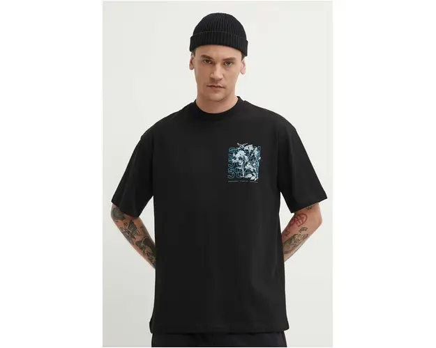 Sixth June tricou din bumbac barbati, culoarea negru, cu imprimeu