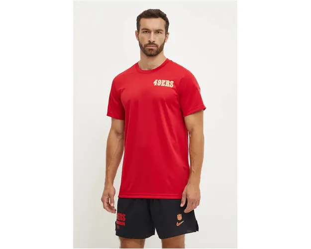 Nike tricou de antrenament San Francisco 49ers culoarea rosu, cu imprimeu, 02ES-084K-73-K0Z