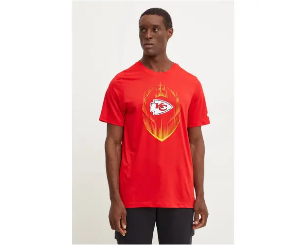 Nike tricou Kansas City Chiefs barbati, culoarea rosu, cu imprimeu, NKGK-65N-7G-JKV