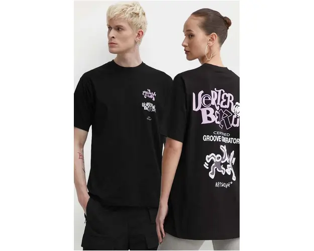 Vertere Berlin tricou din bumbac culoarea negru, modelator, VER T229