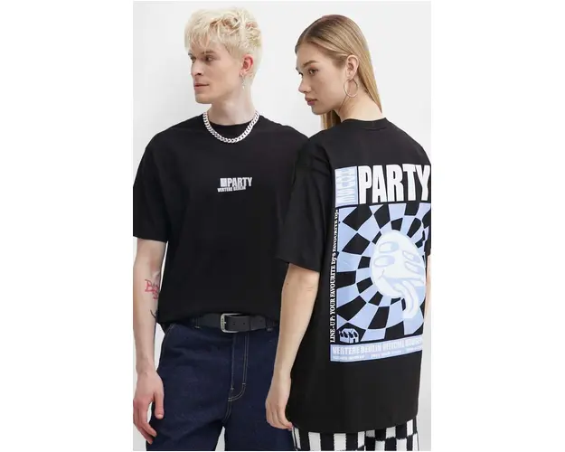 Vertere Berlin tricou din bumbac culoarea negru, cu imprimeu, VER T220