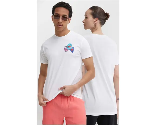 Kaotiko tricou din bumbac culoarea bej, cu imprimeu