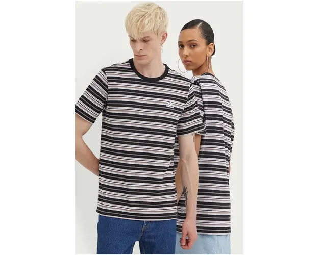 Converse tricou din bumbac culoarea negru, modelator, 10027159-A01