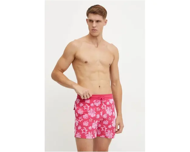 Vilebrequin pantaloni scurti de baie MOOREA culoarea roz, MOOBD214