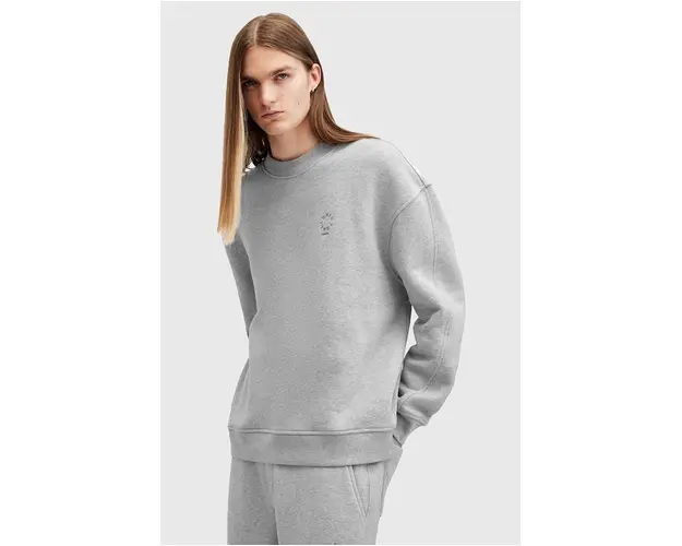 AllSaints hanorac de bumbac HAVEN barbati, culoarea gri, neted, M003NB