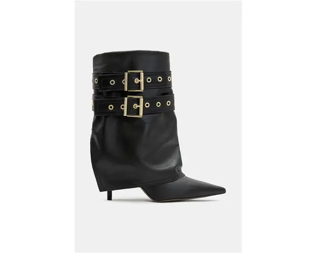 AllSaints cizme de piele Dua Boot femei, culoarea negru, cu toc cui, W159FB