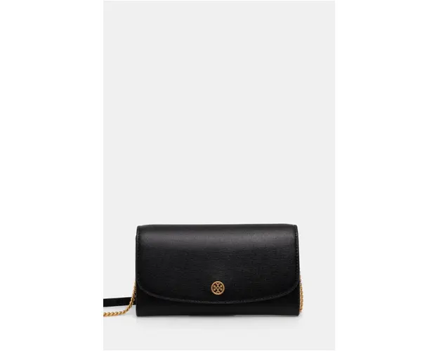 Tory Burch portofel de piele Robinson femei, culoarea negru, 137152.001