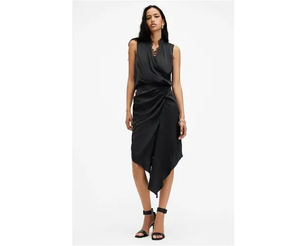 AllSaints rochie ABI LACE culoarea negru, mini, drept, W256DB