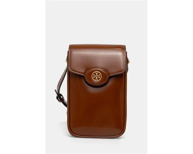 Tory Burch poseta de piele Robinson culoarea maro, 156747.223