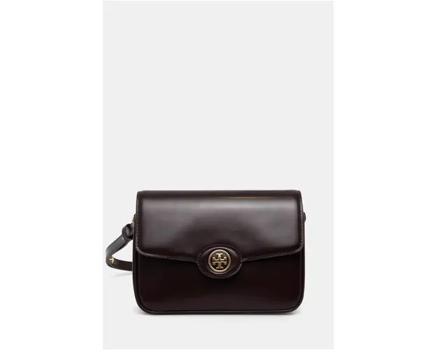 Tory Burch poseta de piele Robinson culoarea maro, 161943.616