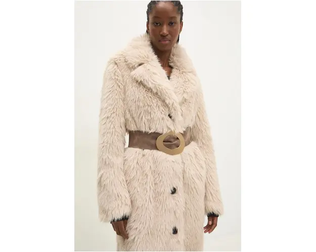 Answear Lab curea din piele intoarsa culoarea maro