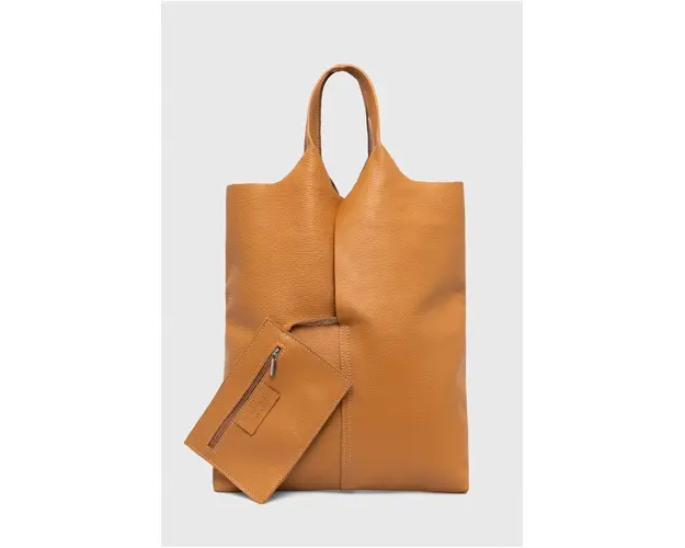 Answear Lab poseta de piele culoarea maro