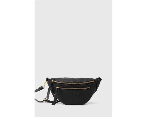 Answear Lab borseta de piele culoarea negru