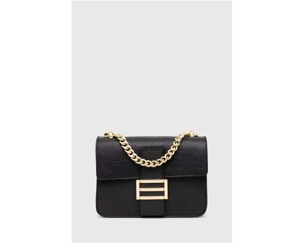 Answear Lab poseta de piele culoarea negru