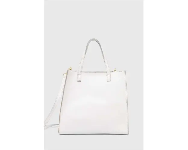 Answear Lab poseta de piele culoarea alb