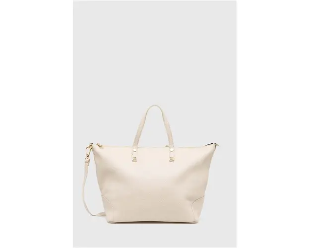 Answear Lab poseta de piele culoarea bej