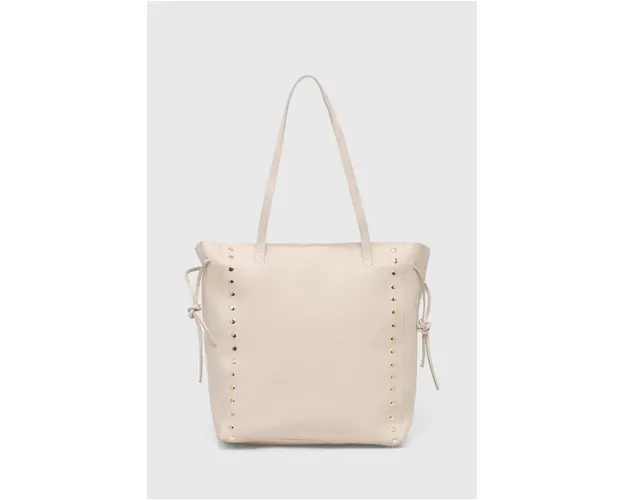 Answear Lab poseta de piele culoarea bej