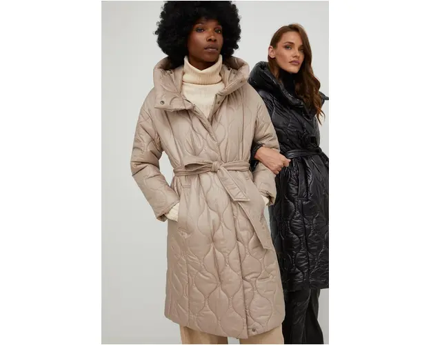 Answear Lab geaca femei, culoarea bej, de tranzitie