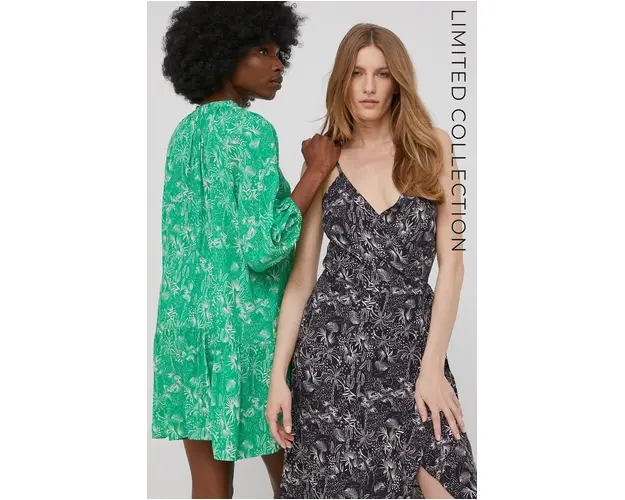 Answear Lab X limited festival collection BE BRAVE rochie culoarea negru, midi, mulata