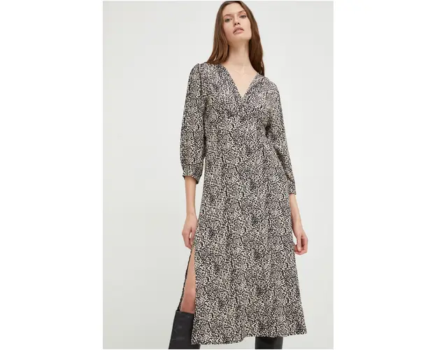 Answear Lab rochie culoarea negru, midi, drept