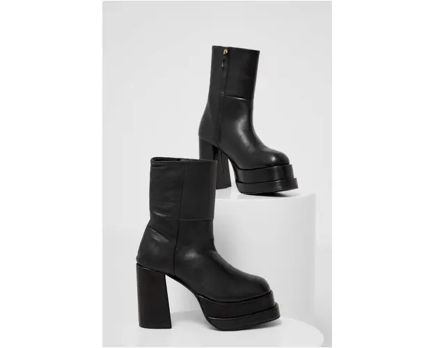 Answear Lab cizme de piele X limited collection NO SHAME femei, culoarea negru, cu toc drept