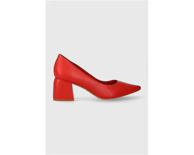 Answear LAB pantofi de piele culoarea roz, cu toc drept