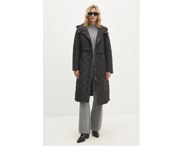 Answear Lab geaca femei, culoarea negru, de tranzitie