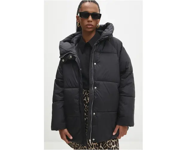 Answear Lab geaca femei, culoarea negru, de iarna, oversize