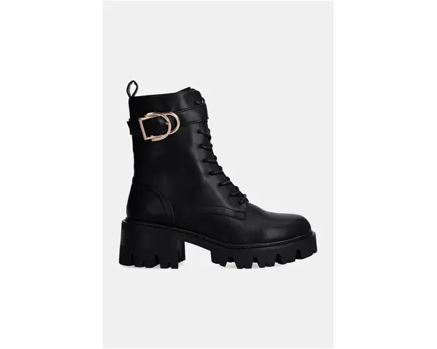 Answear Lab bocanci femei, culoarea negru, cu platforma