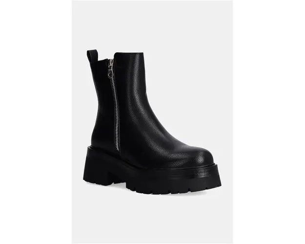 Answear Lab botine femei, culoarea negru, cu platforma