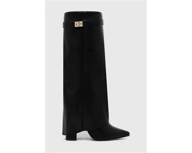 Answear Lab cizme femei, culoarea negru, cu toc drept