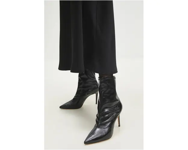 Answear Lab botine femei, culoarea negru, cu toc cui