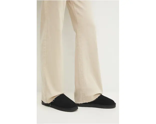 Answear Lab cizme de zapada din piele intoarsa culoarea negru
