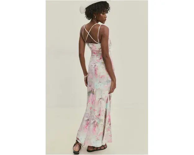 Answear Lab rochie culoarea roz, maxi, drept