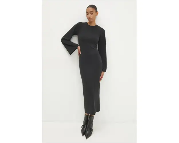 Answear Lab rochie culoarea negru, maxi, mulata