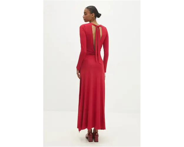 Answear Lab rochie culoarea rosu, maxi, evazati
