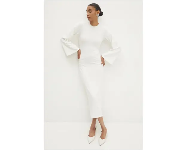 Answear Lab rochie culoarea bej, maxi, mulata