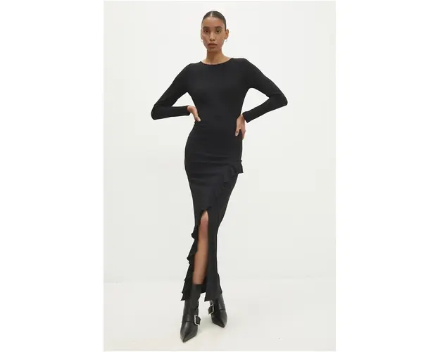 Answear Lab rochie culoarea negru, maxi, mulata