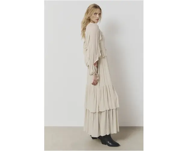 Answear Lab rochie culoarea bej, midi, evazati