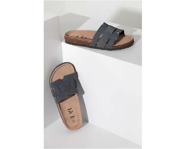 Answear Lab papuci din piele femei, culoarea gri