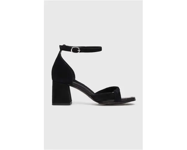 Answear Lab sandale din piele intoarsa culoarea negru